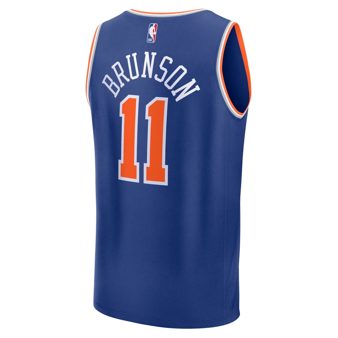 Jalen Brunson New York Knicks Fanatics Youth Fast Break Replica Player Jersey - Icon Edition - Blue Official NBA Team Apparel Basketball Fan Gear
