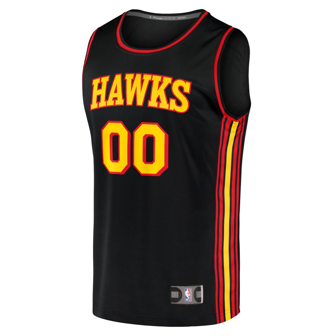 Atlanta Hawks Fanatics Fast Break Replica Custom Jersey Black - Statement Edition Official NBA Team Apparel Basketball Fan Gear