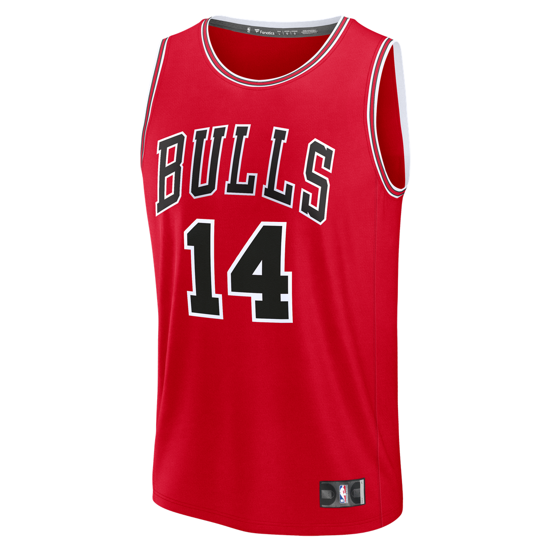 Matas Buzelis Chicago Bulls Fanatics Fast Break Replica Player Jersey - Icon Edition - Red Official NBA Team Apparel Basketball Fan Gear