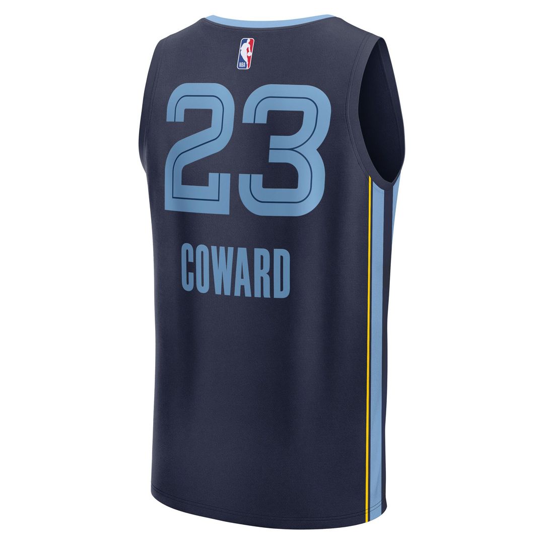 Cedric Coward Memphis Grizzlies Fanatics Youth 2025 NBA Draft First Round Pick Fast Break Replica Jersey - Icon Edition - Navy Official NBA Team Appar