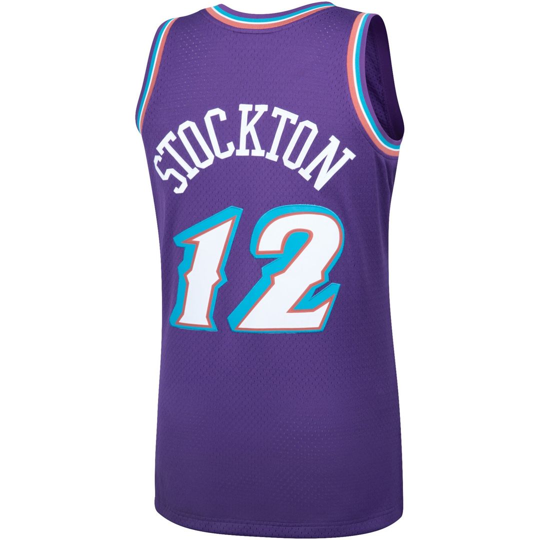 John Stockton Utah Jazz Mitchell & Ness Hardwood Classics Swingman Jersey - Purple Official NBA Team Apparel Basketball Fan Gear
