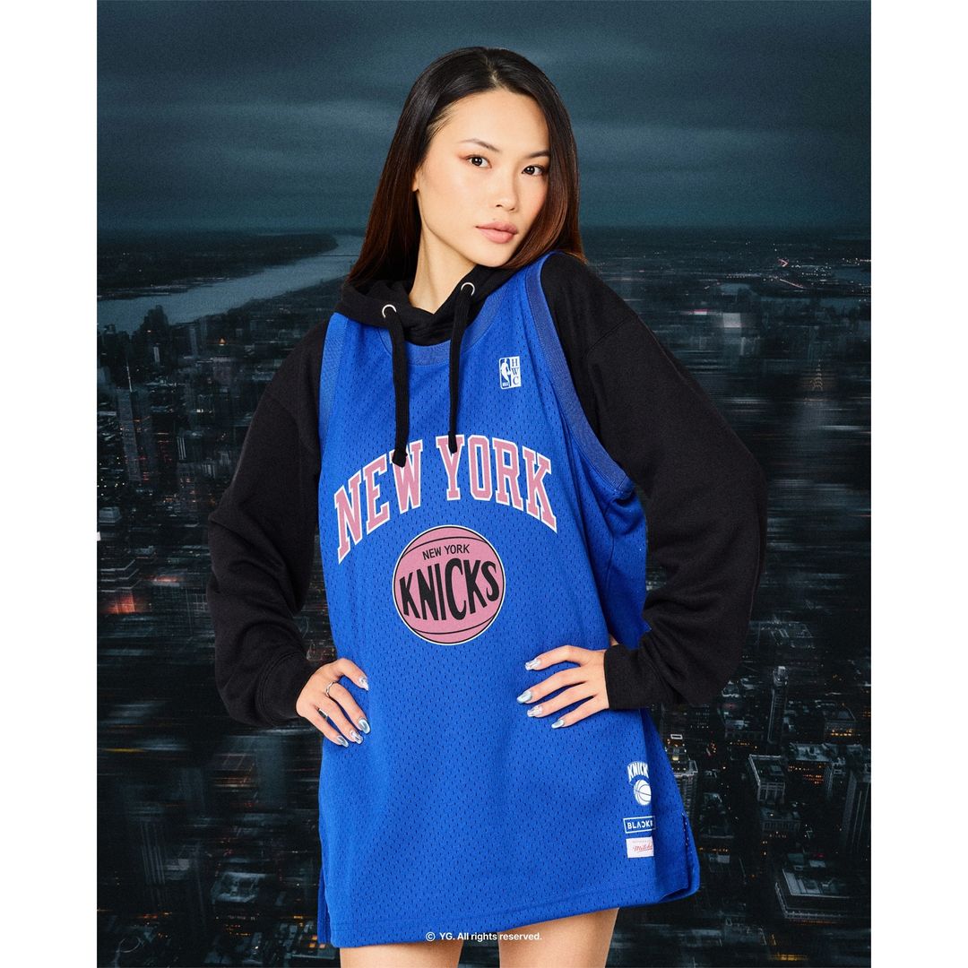 New York Knicks Mitchell & Ness x BLACKPINK Hardwood Classics Swingman Jersey - Blue - Limited Edition Official NBA Team Apparel Basketball Fan Gear
