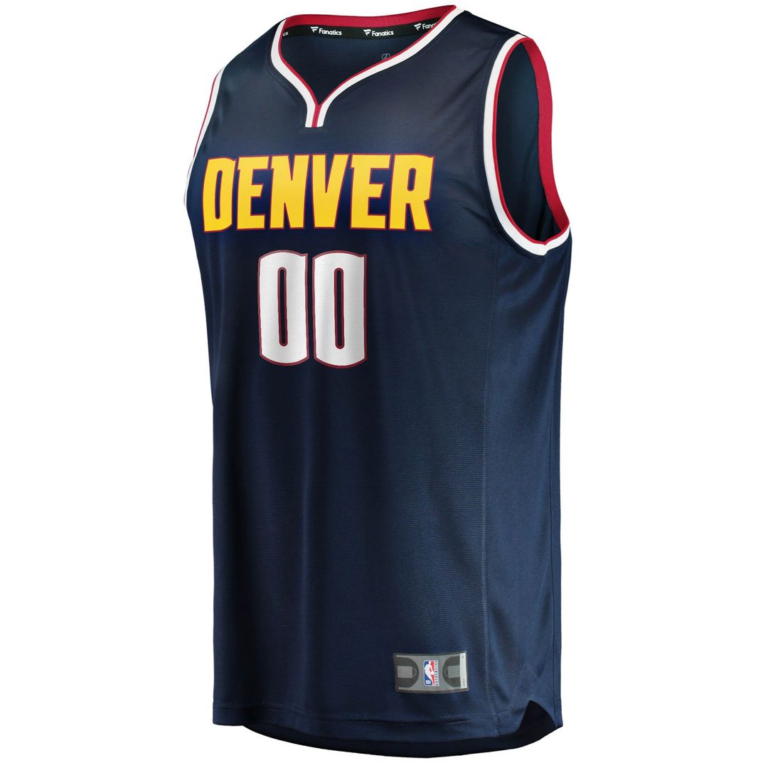 Denver Nuggets Fanatics Youth Fast Break Custom Replica Jersey Navy - Icon Edition Official NBA Team Apparel Basketball Fan Gear