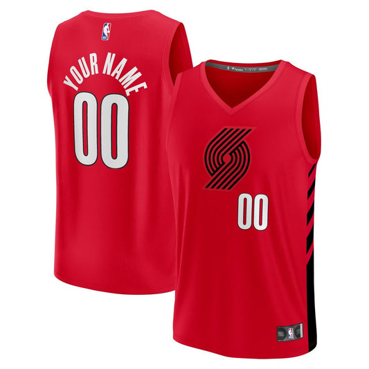 Portland Trail Blazers Fanatics Fast Break Custom Replica Jersey - Red - Statement Edition Official NBA Team Apparel Basketball Fan Gear
