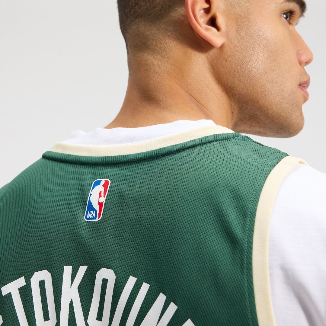 Giannis Antetokounmpo Milwaukee Bucks Fanatics Fast Break Replica Player Jersey - Icon Edition - Hunter Green Official NBA Team Apparel Basketball Fan