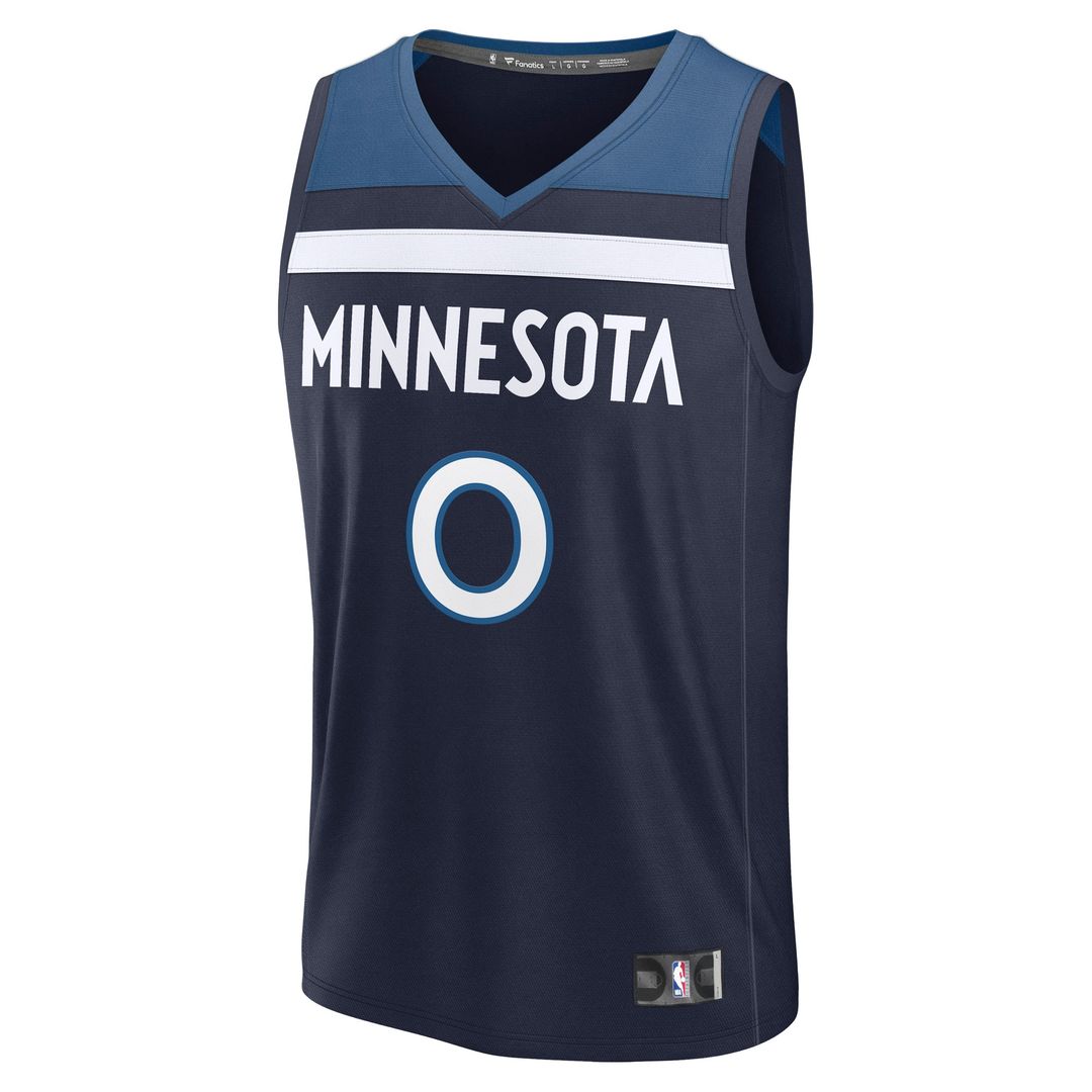 Donte DiVincenzo Minnesota Timberwolves Fanatics Fast Break Replica Player Jersey - Icon Edition - Navy Official NBA Team Apparel Basketball Fan Gear