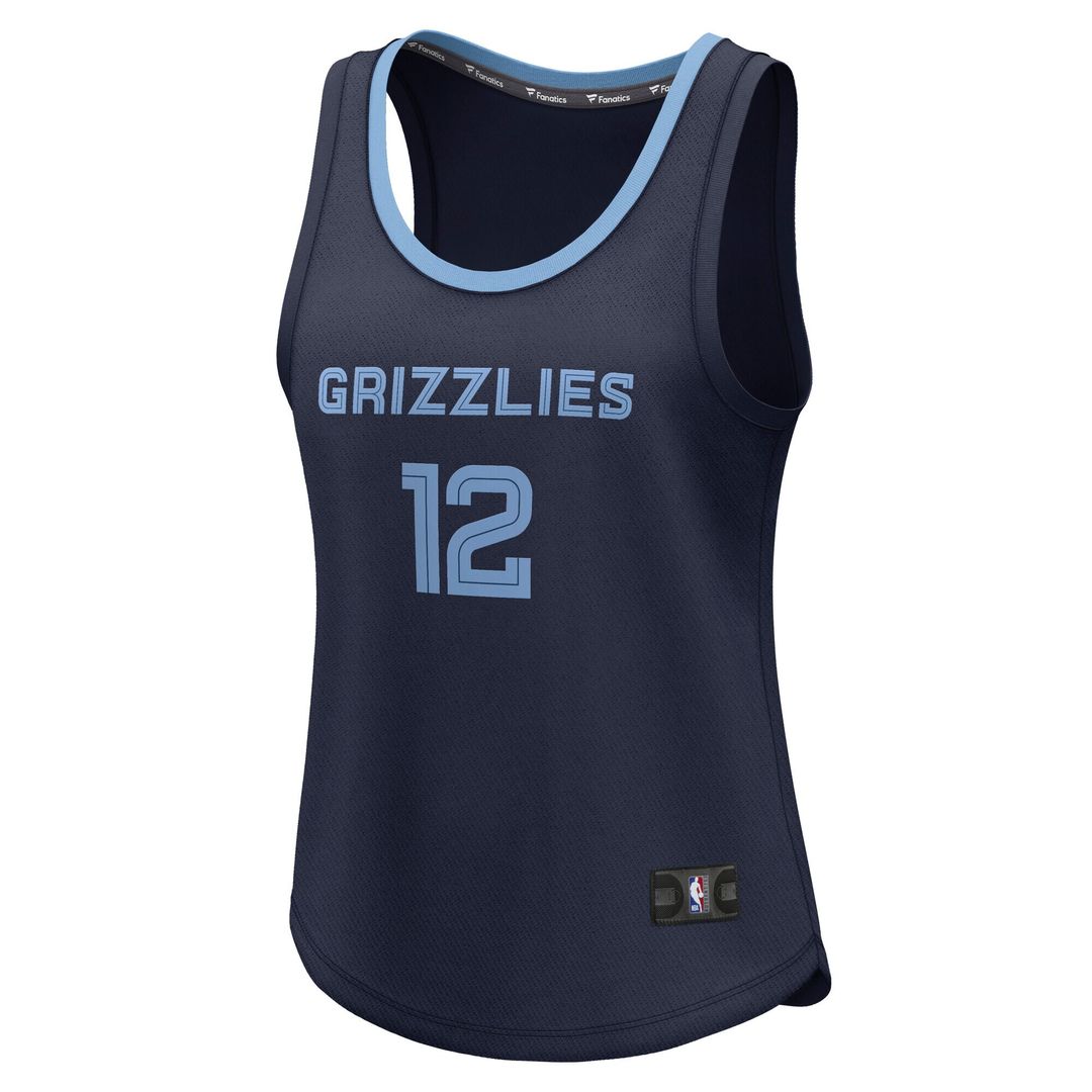 Ja Morant Memphis Grizzlies Fanatics Women's Fast Break Player Jersey - Icon Edition - Navy Official NBA Team Apparel Basketball Fan Gear
