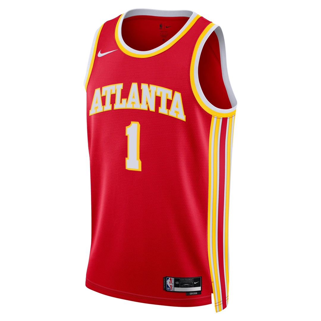 Jalen Johnson Atlanta Hawks Nike Unisex Swingman Jersey - Icon Edition - Red Official NBA Team Apparel Basketball Fan Gear