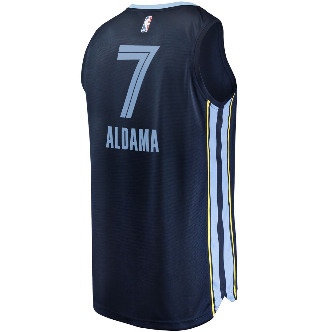 Santi Aldama Memphis Grizzlies Fanatics Fast Break Replica Jersey - Icon Edition - Navy Official NBA Team Apparel Basketball Fan Gear
