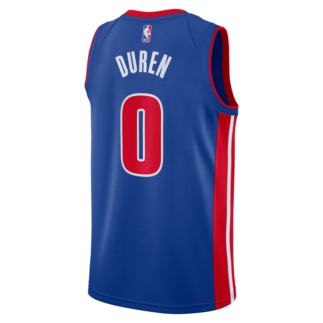 Jalen Duren Detroit Pistons Nike Unisex Swingman Jersey - Icon Edition - Blue Official NBA Team Apparel Basketball Fan Gear