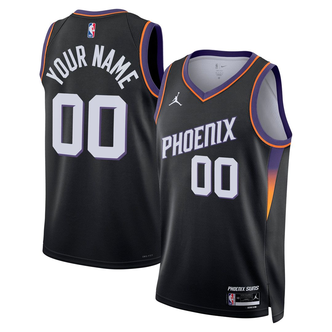 Phoenix Suns Jordan Brand Unisex Swingman Custom Jersey - Statement Edition - Black Official NBA Team Apparel Basketball Fan Gear