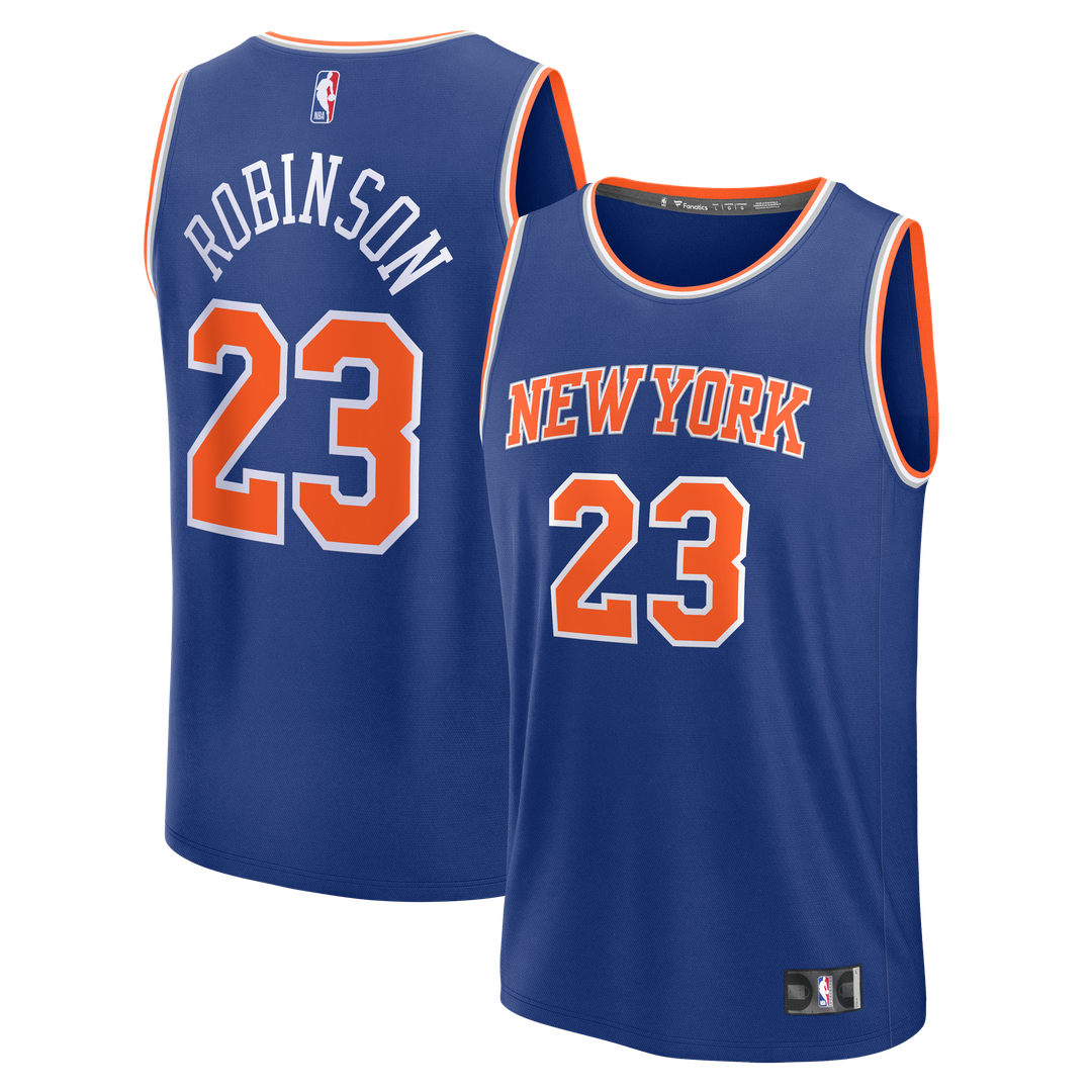 Mitchell Robinson New York Knicks Fanatics Youth Fast Break Replica Jersey - Blue - Icon Edition Official NBA Team Apparel Basketball Fan Gear