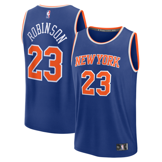 Mitchell Robinson New York Knicks Fanatics Youth Fast Break Replica Jersey - Blue - Icon Edition Official NBA Team Apparel Basketball Fan Gear