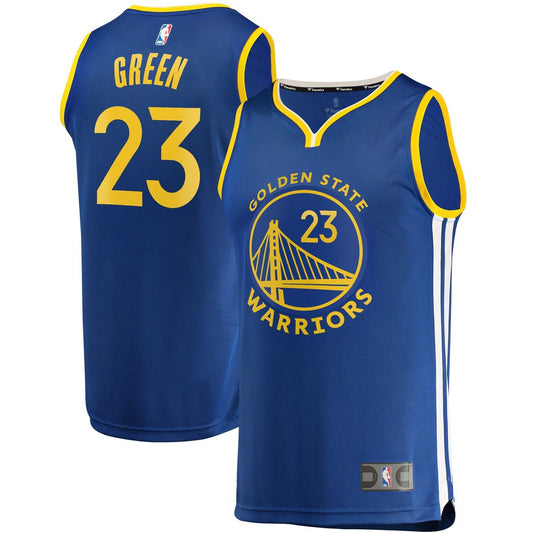 Draymond Green Golden State Warriors Fanatics Fast Break Replica Player Team Jersey - Icon Edition - Royal Official NBA Team Apparel Basketball Fan Ge