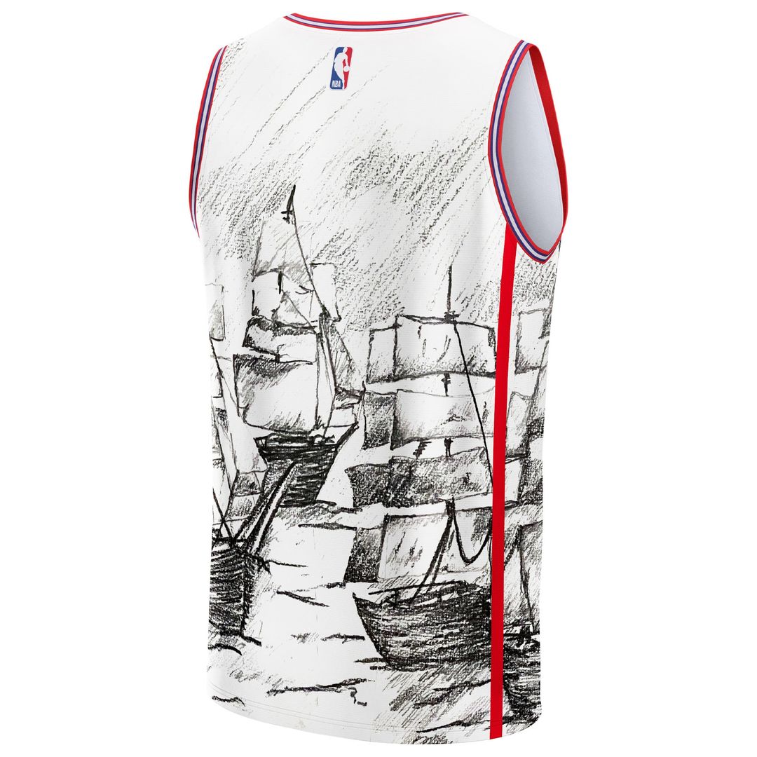 LA Clippers NBA & KidSuper Studios by Fanatics Unisex Hometown Jersey - Gray Official NBA Team Apparel Basketball Fan Gear