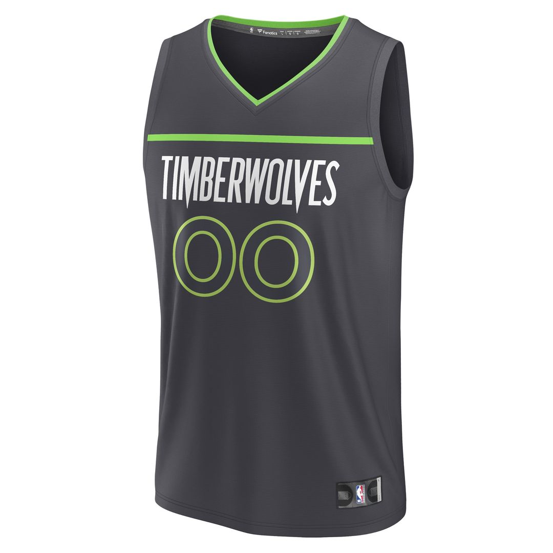 Minnesota Timberwolves Fanatics Youth Custom Fast Break Jersey - Statement Edition - Black Official NBA Team Apparel Basketball Fan Gear