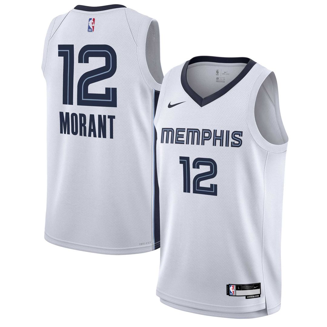Ja Morant Memphis Grizzlies Nike Youth Swingman Jersey - Association Edition - White Official NBA Team Apparel Basketball Fan Gear