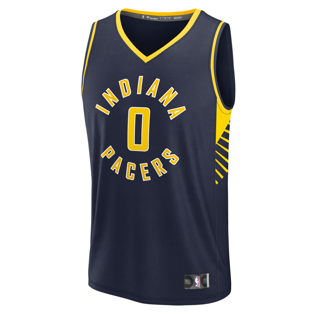 Tyrese Haliburton Indiana Pacers Fanatics Fast Break Replica Jersey - Navy - Icon Edition Official NBA Team Apparel Basketball Fan Gear