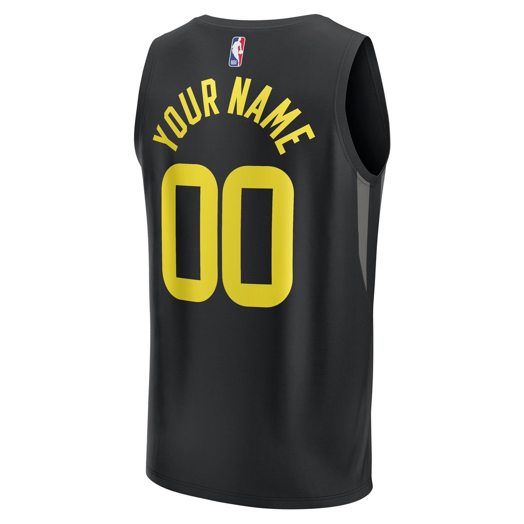 Utah Jazz Fanatics Youth Fast Break Replica Custom Jersey - Statement Edition - Black Official NBA Team Apparel Basketball Fan Gear