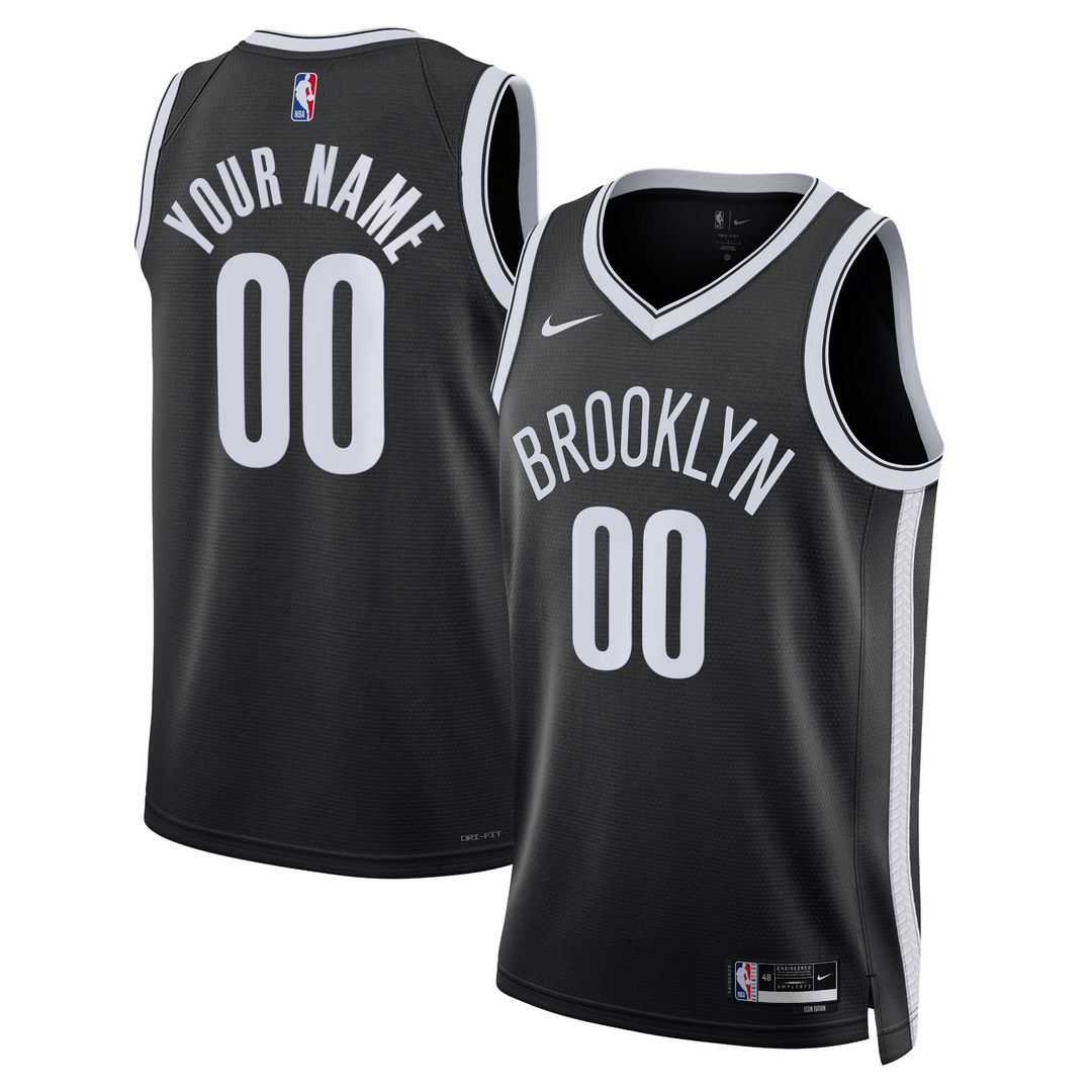 Brooklyn Nets Nike Unisex Swingman Custom Jersey White - Association Edition Official NBA Team Apparel Basketball Fan Gear