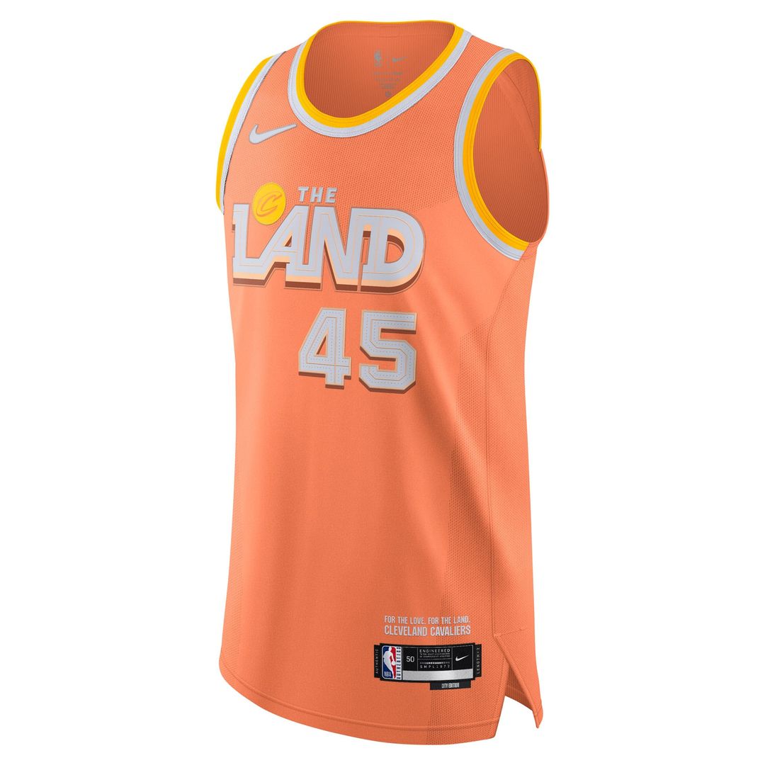 Donovan Mitchell Cleveland Cavaliers Nike Unisex 2025/26 Authentic Jersey - City Edition - Orange Official NBA Team Apparel Basketball Fan Gear