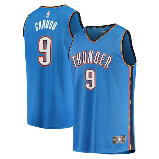 Alex Caruso Oklahoma City Thunder Fanatics Fast Break Replica Player Jersey - Icon Edition - Blue Official NBA Team Apparel Basketball Fan Gear