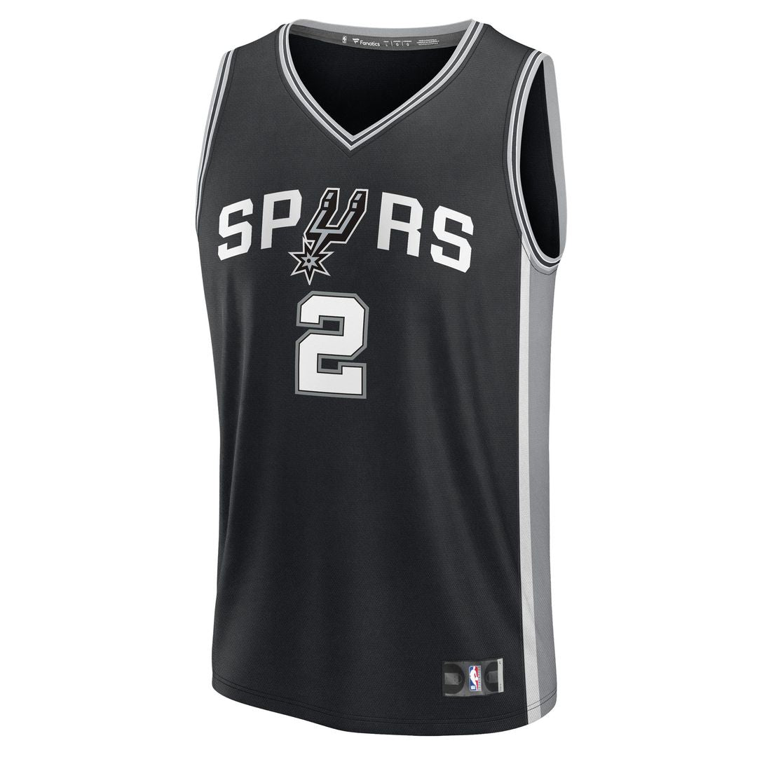 Dylan Harper San Antonio Spurs Fanatics 2025 NBA Draft First Round Pick Fast Break Replica Jersey - Icon Edition - Black Official NBA Team Apparel Bas