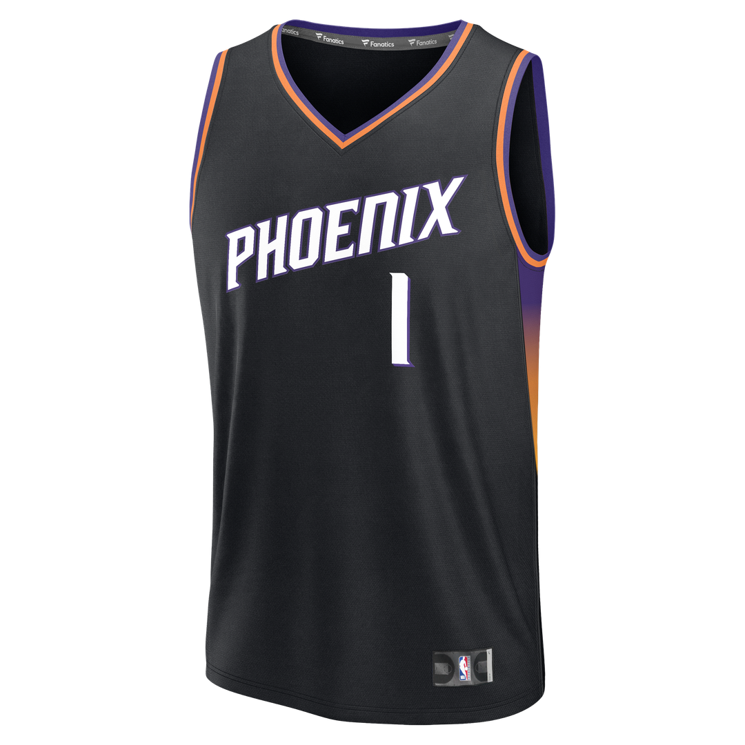 Devin Booker Phoenix Suns Fanatics Youth Fast Break Jersey - Statement Edition - Black Official NBA Team Apparel Basketball Fan Gear