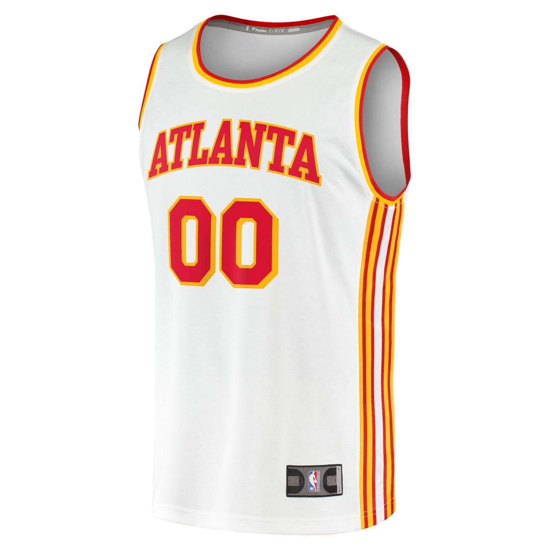 Atlanta Hawks Fanatics Fast Break Custom Replica Jersey - Association Edition - White Official NBA Team Apparel Basketball Fan Gear