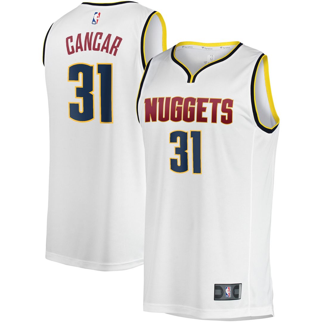 Vlatko Cancar Denver Nuggets Fanatics Fast Break Player Jersey - Association Edition - White Official NBA Team Apparel Basketball Fan Gear