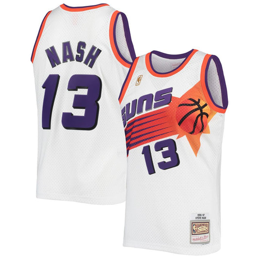 Steve Nash Phoenix Suns Mitchell & Ness 1996/97 Hardwood Classics Swingman Jersey - White Official NBA Team Apparel Basketball Fan Gear