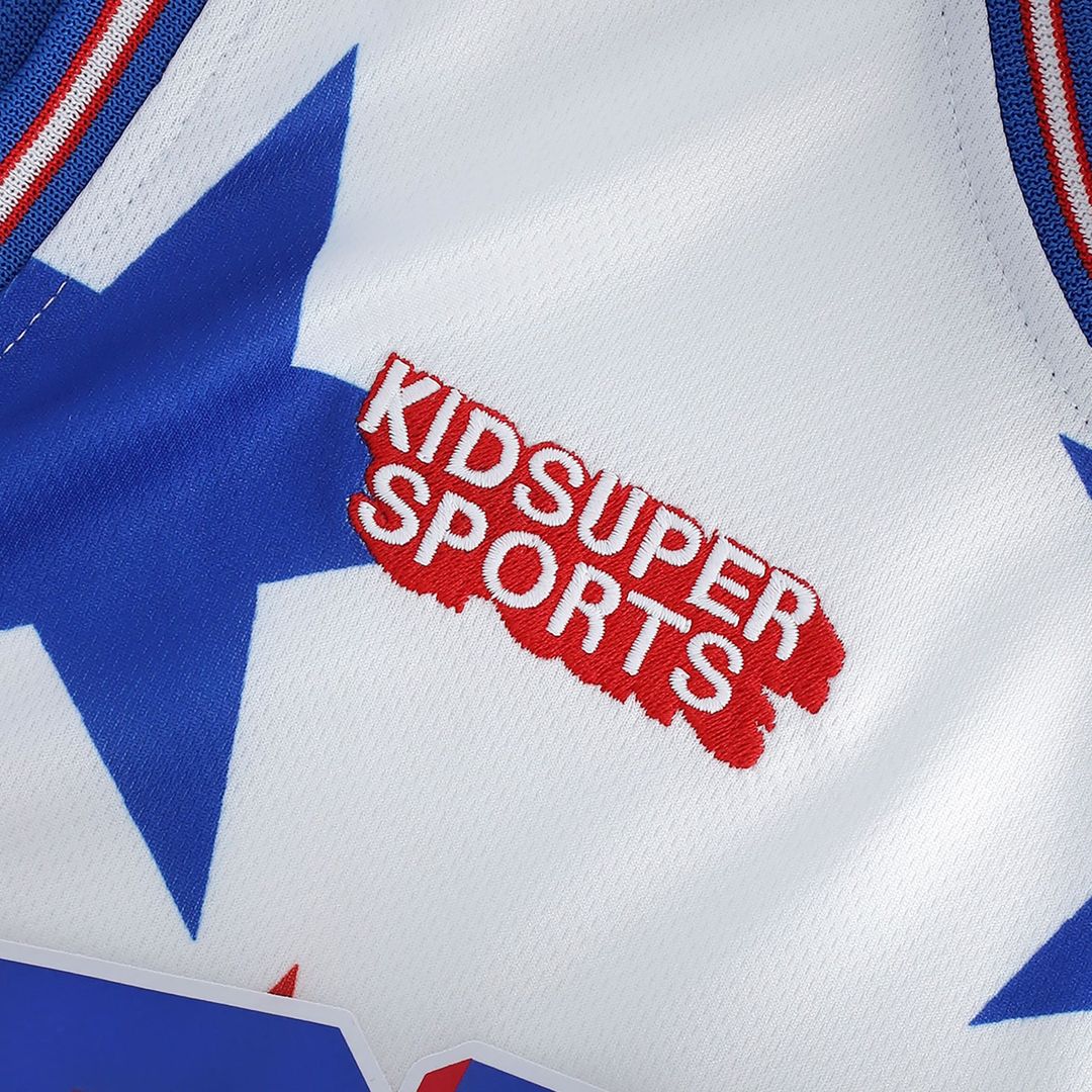 Philadelphia 76ers NBA & KidSuper Studios by Fanatics Unisex Hometown Jersey - White Official NBA Team Apparel Basketball Fan Gear