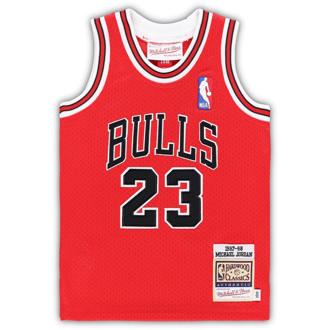 Michael Jordan Chicago Bulls Mitchell & Ness Infant 1985/86 Hardwood Classics Authentic Jersey - Red Official NBA Team Apparel Basketball Fan Gear