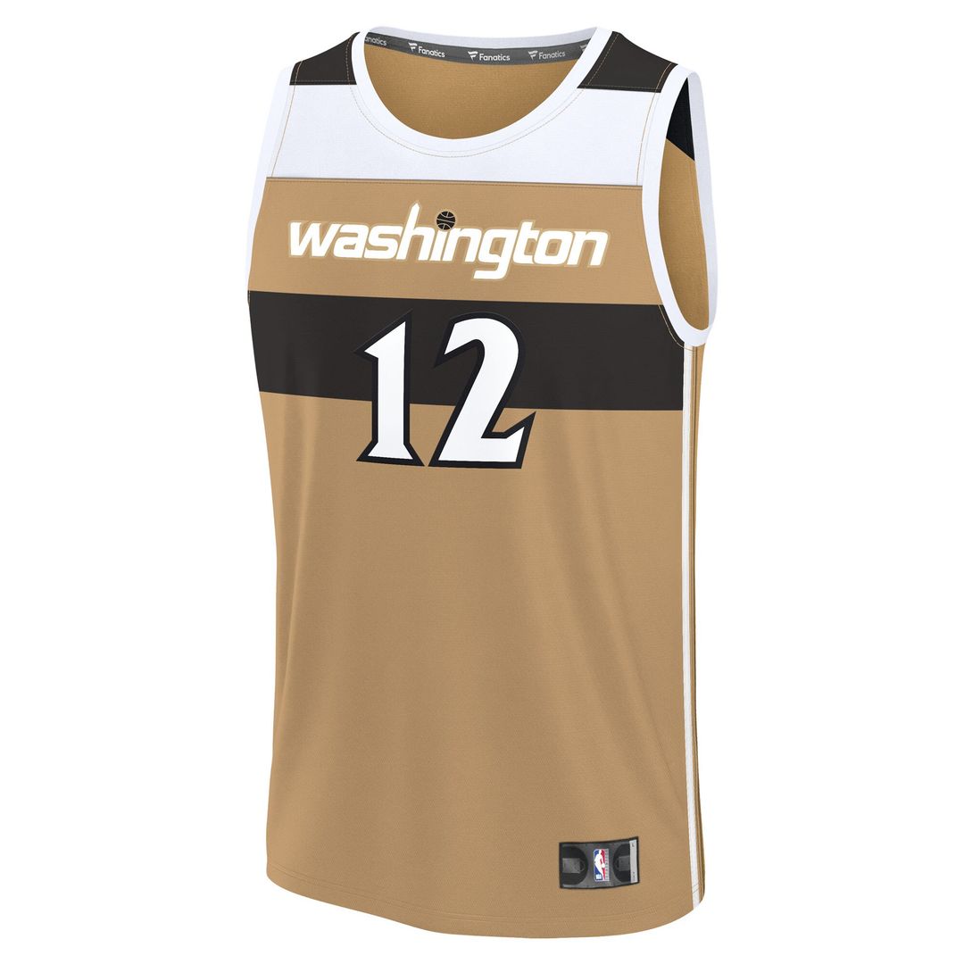 Tre Johnson III Washington Wizards Fanatics Youth Fast Break Jersey - City Edition - Gold Official NBA Team Apparel Basketball Fan Gear