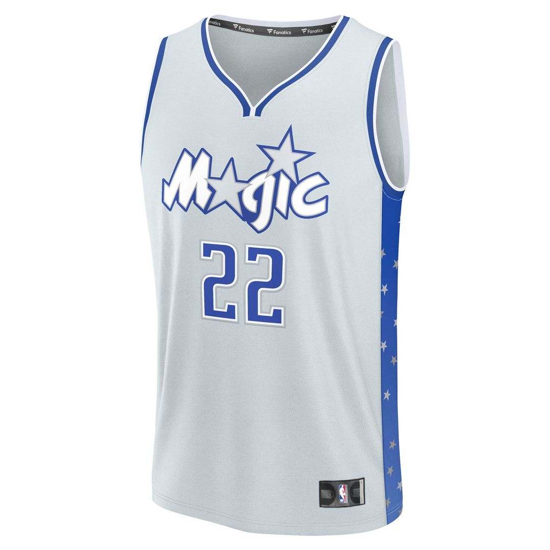 Franz Wagner Orlando Magic Fanatics Youth 2025/26 City Edition Fast Break Jersey - Silver Official NBA Team Apparel Basketball Fan Gear