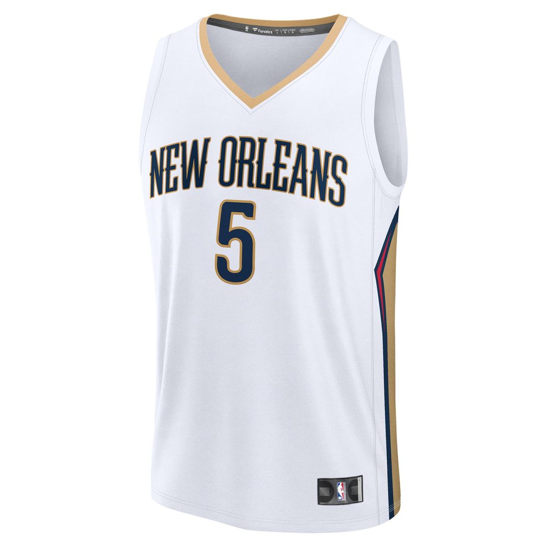 Dejounte Murray New Orleans Pelicans Fanatics Youth Fast Break Replica Player Jersey - Association - White Edition Official NBA Team Apparel Basketbal
