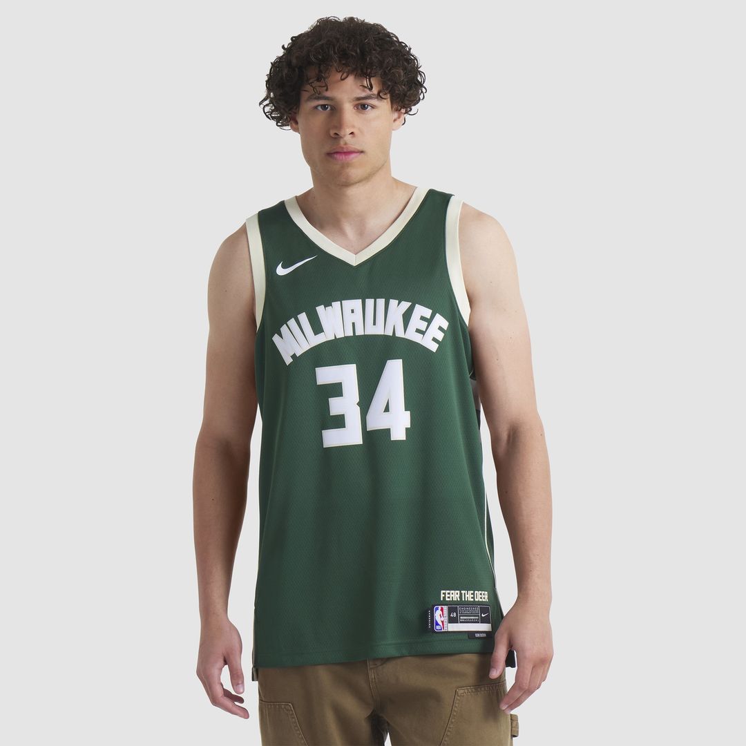 Giannis Antetokounmpo Milwaukee Bucks Nike Unisex Swingman Jersey - Icon Edition - Hunter Green Official NBA Team Apparel Basketball Fan Gear