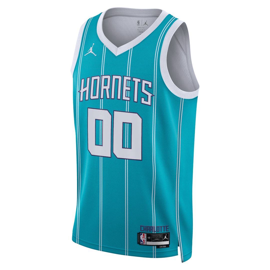 Charlotte Hornets Jordan Brand Unisex Swingman Custom Jersey Teal - Icon Edition Official NBA Team Apparel Basketball Fan Gear