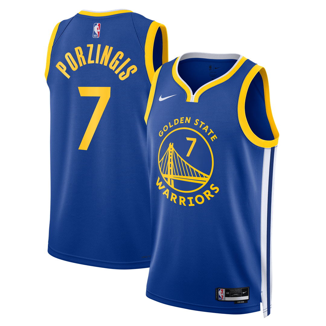 Kristaps Porziņģis Golden State Warriors Nike Unisex Swingman Jersey - Icon Edition - Royal Official NBA Team Apparel Basketball Fan Gear