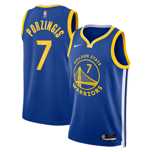 Kristaps Porziņģis Golden State Warriors Nike Unisex Swingman Jersey - Icon Edition - Royal Official NBA Team Apparel Basketball Fan Gear