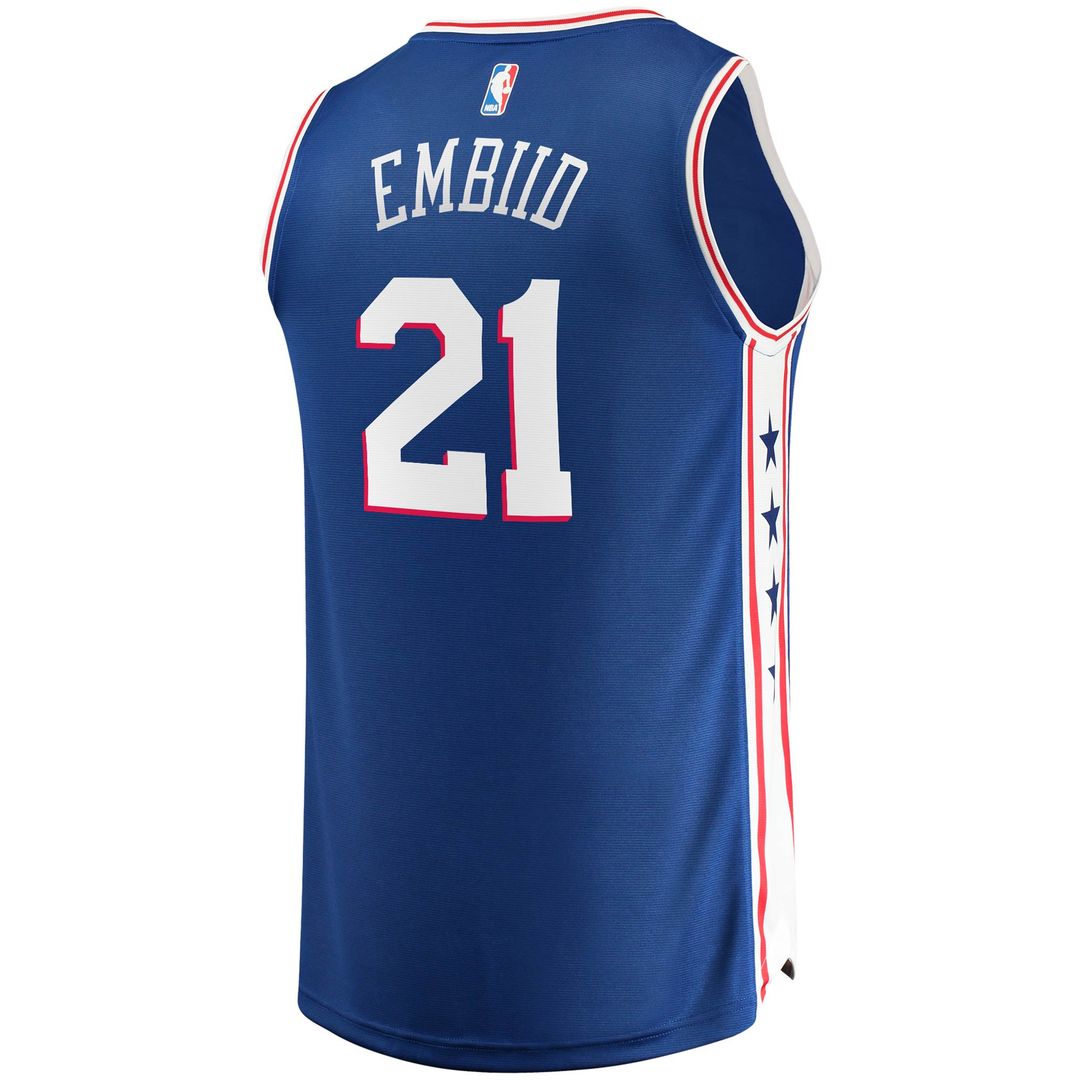 Joel Embiid Philadelphia 76ers Fanatics Fast Break Replica Player Jersey - Icon Edition - Royal Official NBA Team Apparel Basketball Fan Gear