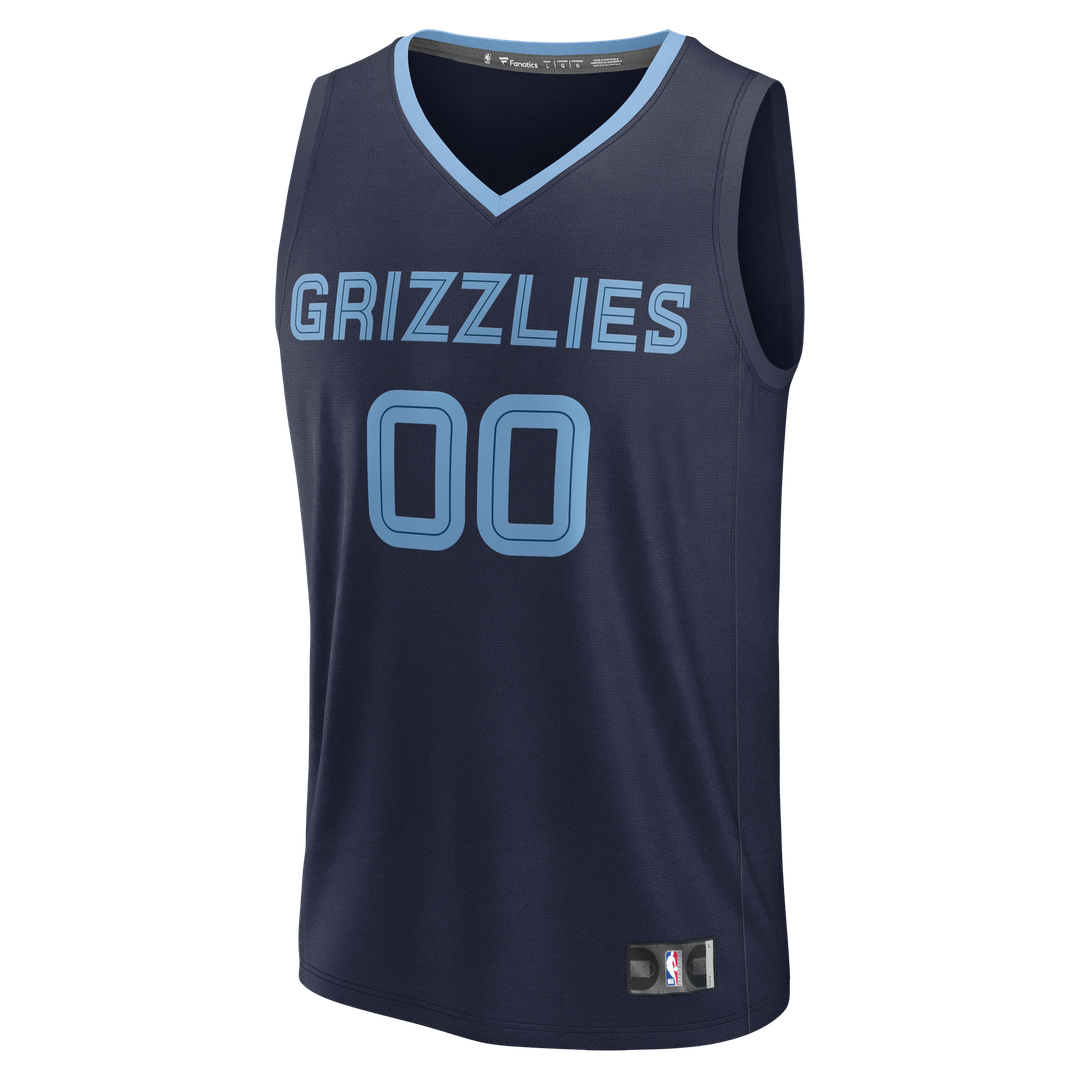 Memphis Grizzlies Fanatics Youth Fast Break Custom Jersey - Icon Edition - Navy Official NBA Team Apparel Basketball Fan Gear