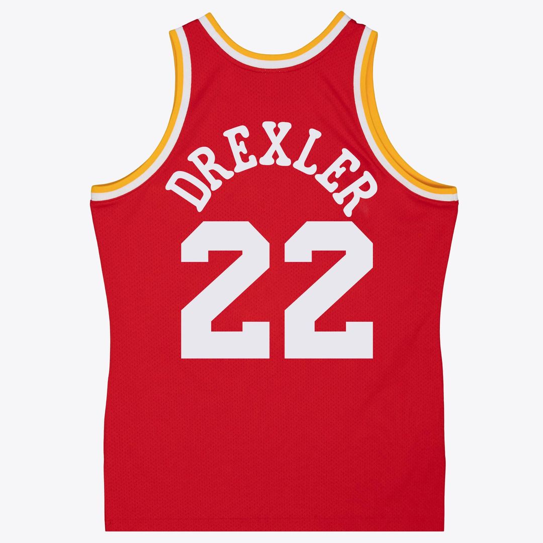 Clyde Drexler Houston Rockets Mitchell & Ness 1994/95 Swingman Jersey - Red Official NBA Team Apparel Basketball Fan Gear