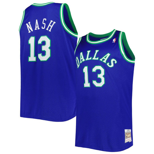 Steve Nash Dallas Mavericks Mitchell & Ness Big & Tall Hardwood Classics 1998/99 Swingman Jersey - Blue Official NBA Team Apparel Basketball Fan Gear