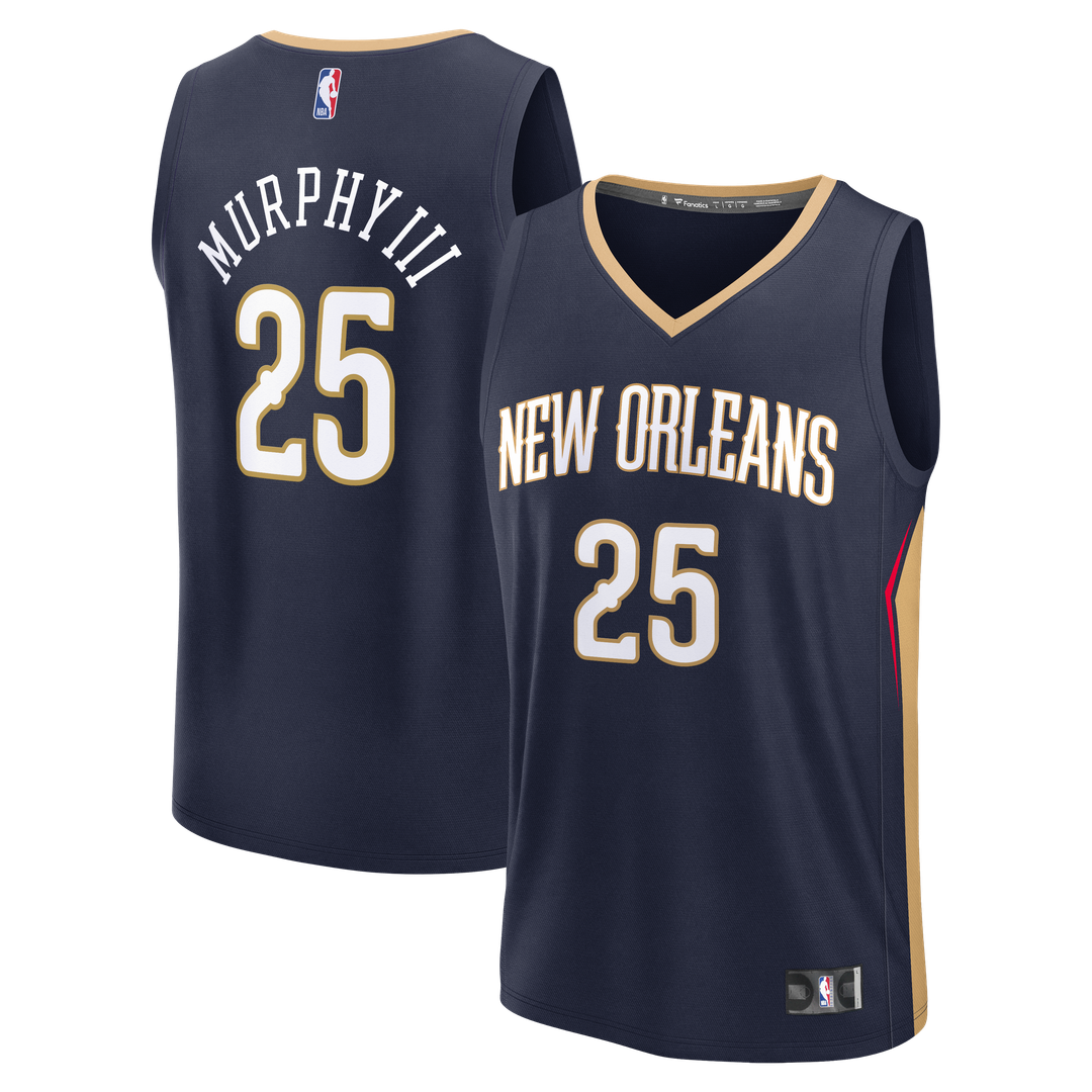 Trey Murphy III New Orleans Pelicans Fanatics Fast Break Replica Jersey - Navy - Icon Edition Official NBA Team Apparel Basketball Fan Gear