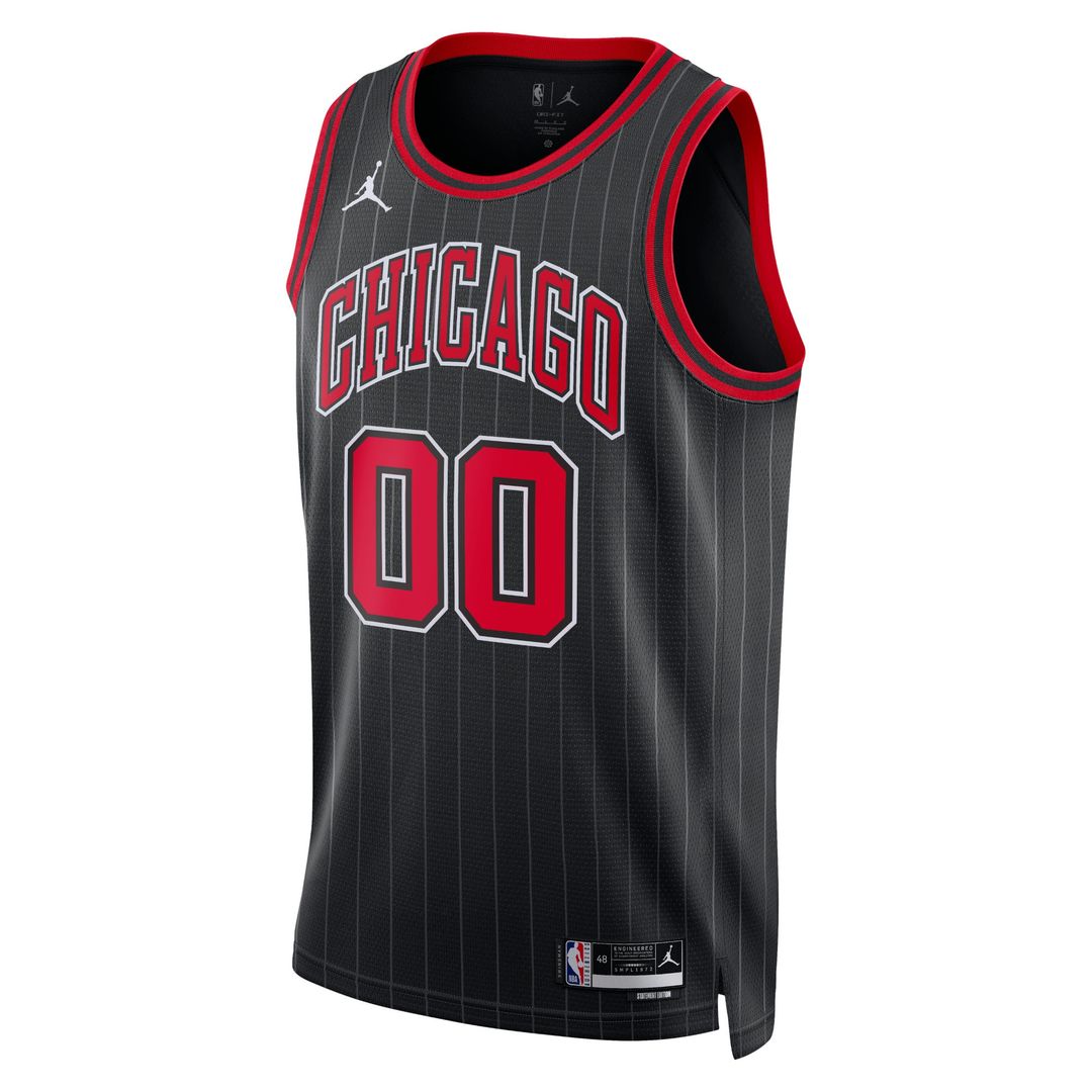 Chicago Bulls Jordan Brand Unisex 2022/23 Swingman Custom Jersey - Statement Edition - Black Official NBA Team Apparel Basketball Fan Gear