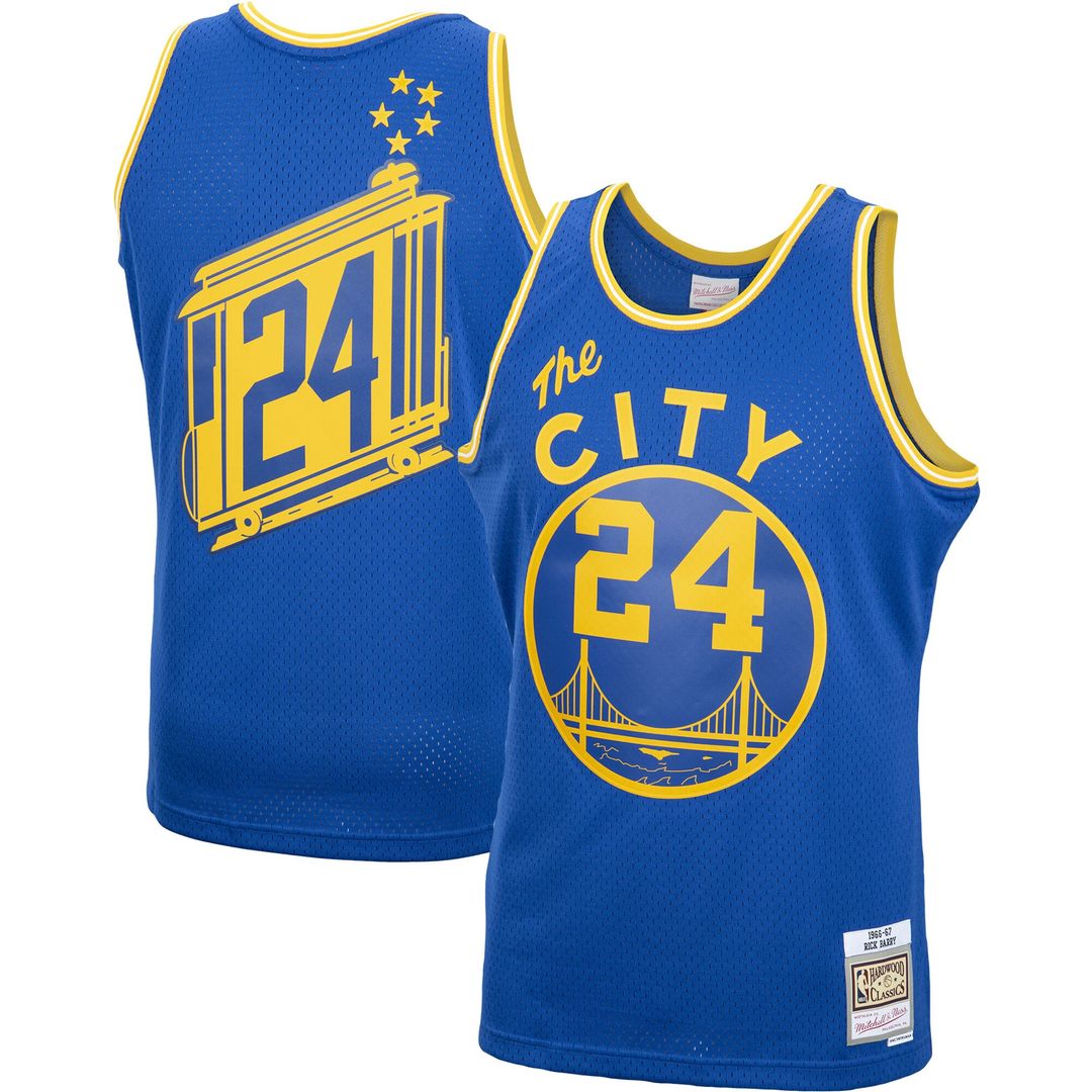 Rick Barry Golden State Warriors Mitchell & Ness 1966/67 Hardwood Classics Swingman Jersey - Royal Official NBA Team Apparel Basketball Fan Gear