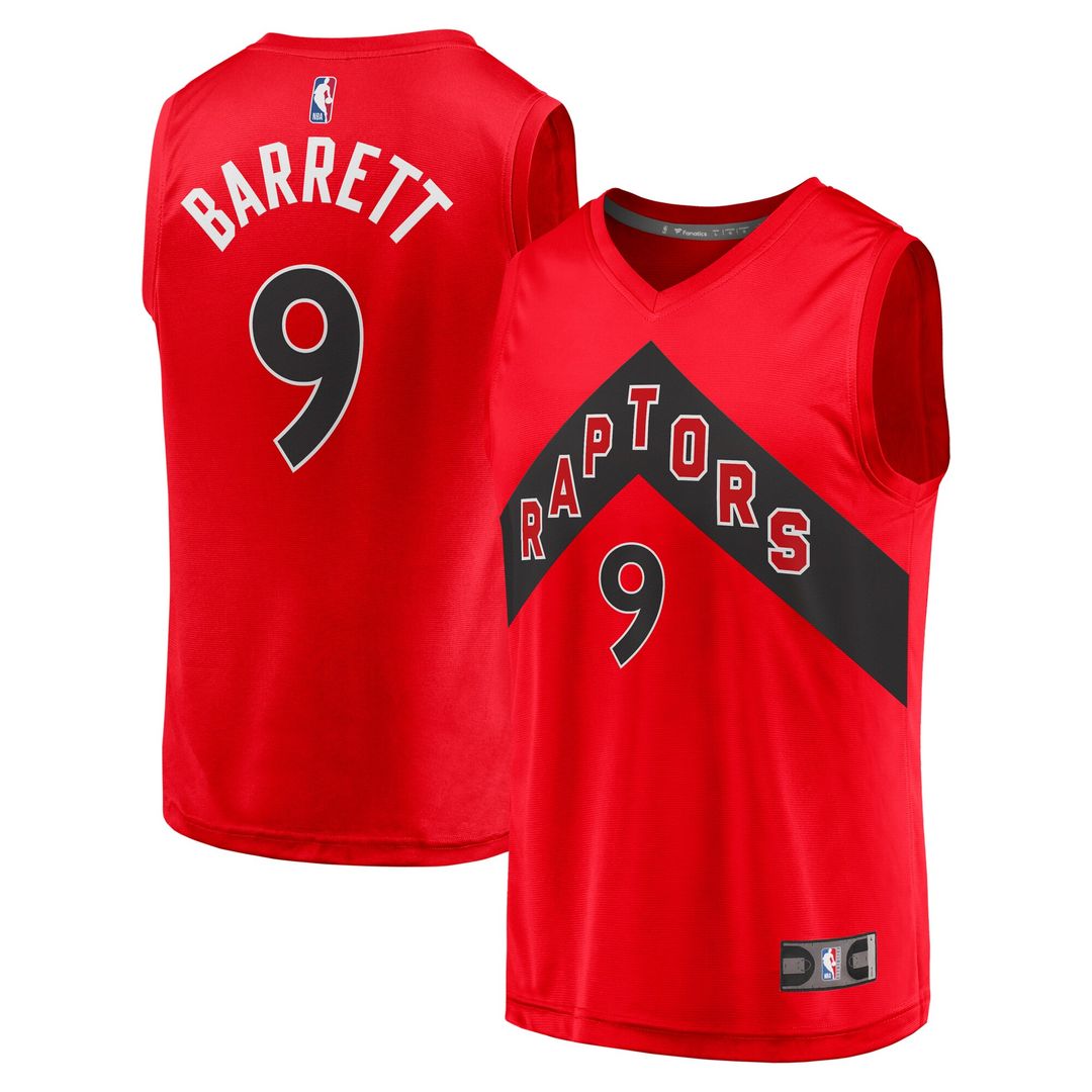 RJ Barrett Toronto Raptors Fanatics Fast Break Player Jersey - Icon Edition - Red Official NBA Team Apparel Basketball Fan Gear