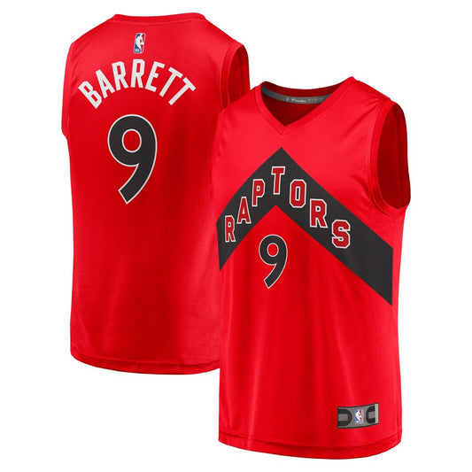 RJ Barrett Toronto Raptors Fanatics Fast Break Player Jersey - Icon Edition - Red Official NBA Team Apparel Basketball Fan Gear