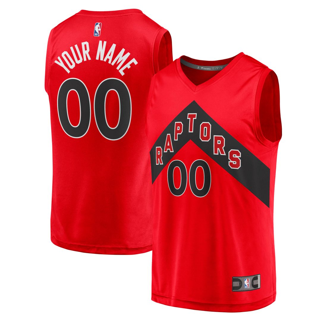 Toronto Raptors Fanatics Fast Break Replica Custom Jersey - Icon Edition - Red Official NBA Team Apparel Basketball Fan Gear